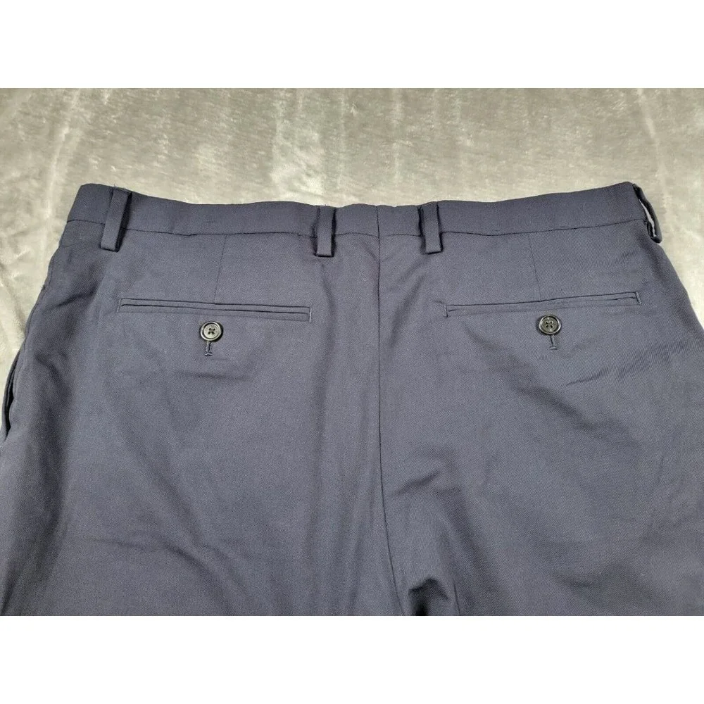 Banana Republic wool‎ blend Men's Dress Pants Size 36x26 Marzotto Slim Fit Blue